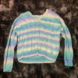 Girls 16/18 justice blue real sweater